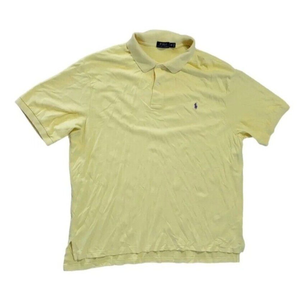Polo Ralph Lauren Mens Shirt Size 2XB Short Sleeve Yellow